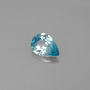 Zircone Blu naturale da 1.36 ct, Forma a pera, VVS-VS