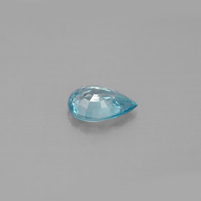 Zircone naturale blu da 1,27 ct, taglio a pera, VVS