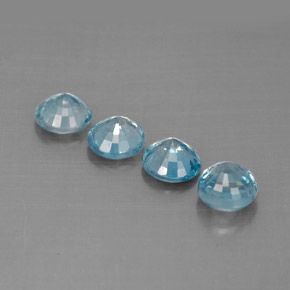 Zircone naturale blu da 2,36 ct, taglio rotondo, VS