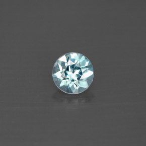 Zircone naturale blu da 0,79 ct, taglio rotondo, VVS-VS
