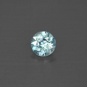 Zircone naturale blu da 0,79 ct, taglio rotondo, VVS-VS