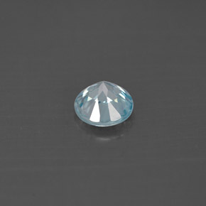 Zircone naturale blu da 0,79 ct, taglio rotondo, VVS-VS
