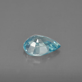 Zircone naturale blu da 1,54 ct, taglio a pera, VVS