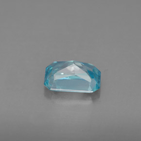 Zircone naturale blu da 1,39 ct, taglio smeraldo, VVS