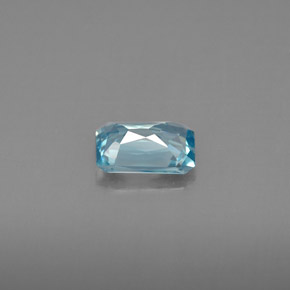 Zircone naturale blu da 1,19 ct, taglio smeraldo, VVS