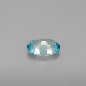 Zircone naturale blu da 1,12 ct, taglio ovale, VVS-VS