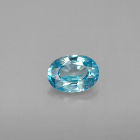 Zircone naturale blu da 1,14 ct, taglio ovale, VS