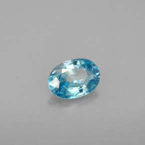 Zircone naturale blu da 1,14 ct, taglio ovale, VS