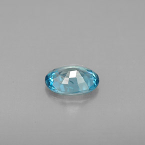 Zircone naturale blu da 1,14 ct, taglio ovale, VS
