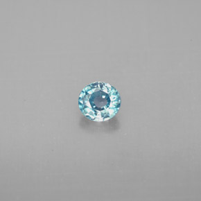 Zircone naturale blu da 0,58 ct, taglio rotondo, VVS-VS