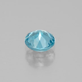 Zircone naturale blu da 0,63 ct, taglio rotondo, VVS-VS