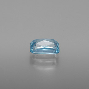 Zircone blu naturale da 0,94 ct, taglio smeraldo, SI