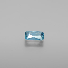 Zircone naturale blu da 0,66 ct, taglio smeraldo, SI