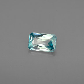 Zircone naturale blu da 0,76 ct, taglio smeraldo, VVS-VS