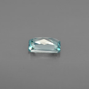 Zircone naturale blu da 0,76 ct, taglio smeraldo, VVS-VS