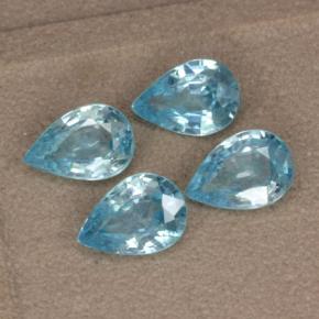 Gemme di zircone ciano blu naturale da 3,60 ct, taglio a pera, VVS-VS