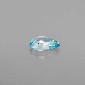 Zircone naturale blu da 0,55 ct, taglio a pera, VVS-VS
