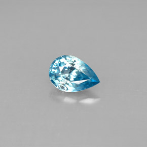 Zircone naturale blu da 1,04 ct, taglio a pera, VVS