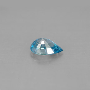 Zircone naturale blu da 1,04 ct, taglio a pera, VVS