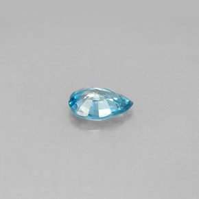 Zircone naturale blu da 0,82 ct, taglio a pera, VVS
