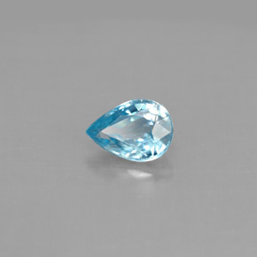 Zircone naturale blu da 1,07 ct, taglio a pera, VVS