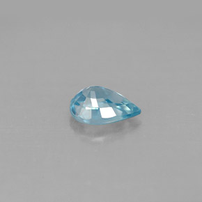 Zircone naturale blu da 1,07 ct, taglio a pera, VVS