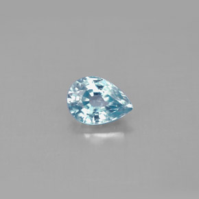 Zircone naturale blu da 1,19 ct, taglio a pera, VS