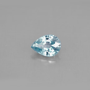 Zircone naturale blu da 1,19 ct, taglio a pera, VS