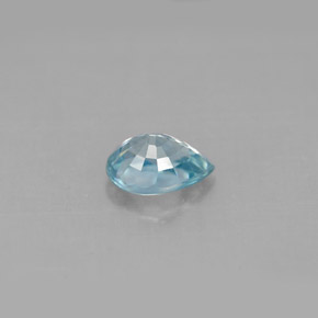 Zircone naturale blu da 1,19 ct, taglio a pera, VS