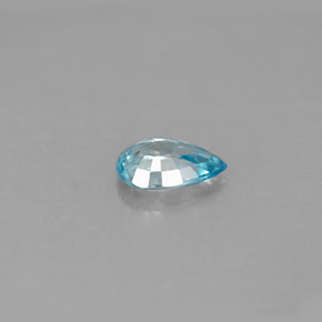Zircone naturale blu da 0,82 ct, taglio a pera, VS