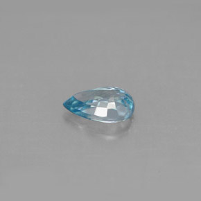 Zircone naturale blu da 1,03 ct, taglio a pera, VS