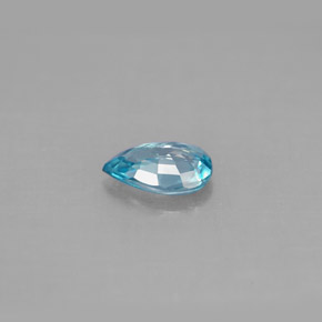 Zircone naturale blu da 0,81 ct, taglio a pera, VS
