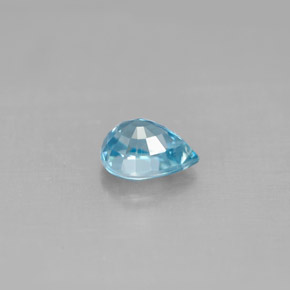 Zircone naturale blu da 1,23 ct, taglio a pera, VS