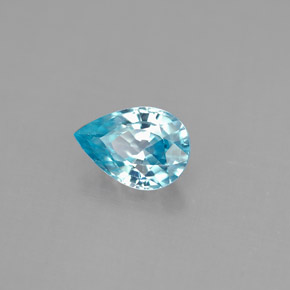 Zircone naturale blu da 1,01 ct, taglio a pera, VS