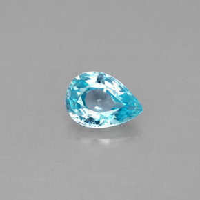 Zircone naturale blu da 0,99 ct, taglio a pera, VS