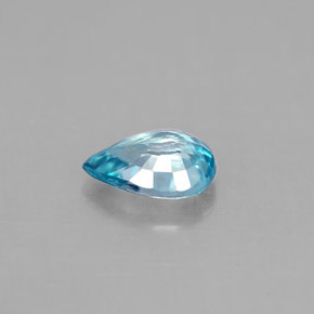 Zircone naturale blu da 0,99 ct, taglio a pera, VS