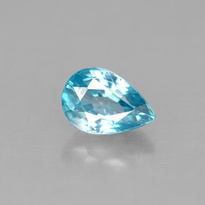 Zircone Blu naturale da 1.28 ct, Forma a pera, VS