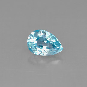 Zircone Blu naturale da 1.09 ct, Forma a pera, VS
