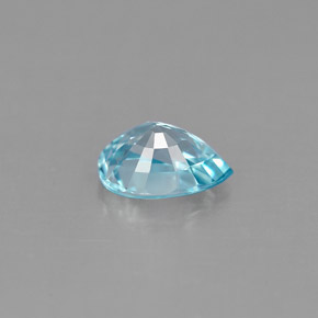Zircone Blu naturale da 1.09 ct, Forma a pera, VS