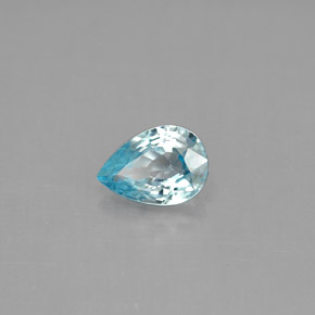 Zircone naturale blu da 1,03 ct, taglio a pera, VVS-VS
