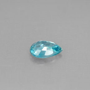Zircone naturale blu da 1,02 ct, taglio a pera, VVS-VS