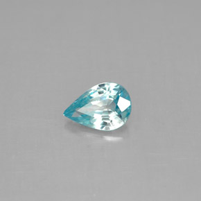 Zircone naturale blu da 0,88 ct, taglio a pera, VVS-VS