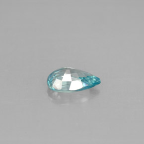 Zircone naturale blu da 0,88 ct, taglio a pera, VVS-VS