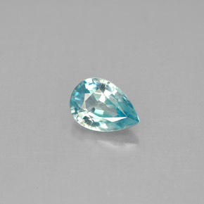 Zircone naturale blu da 1,08 ct, taglio a pera, VVS-VS