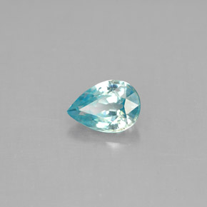 Zircone naturale blu da 1,08 ct, taglio a pera, VVS-VS