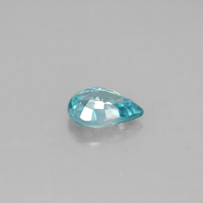 Zircone naturale blu da 1,00 ct, taglio a pera, VVS-VS