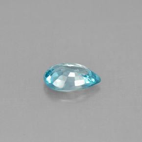 Zircone naturale blu da 0,89 ct, taglio a pera, VVS-VS