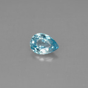 Zircone naturale blu da 1,04 ct, taglio a pera, VVS-VS