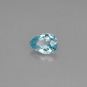 Zircone naturale blu da 1,04 ct, taglio a pera, VVS-VS