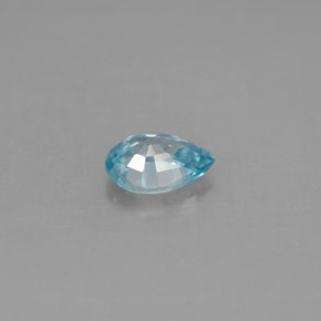 Zircone naturale blu da 1,04 ct, taglio a pera, VVS-VS